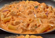 Cremige Pasta mit Tomatensoße, schnell zubereitet und voller Geschmack