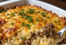 Käse Hackfleisch Reis Auflauf