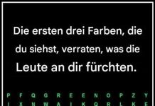 Die ersten drei Farben, die du siehst, verraten, was die Leute an dir fürchten