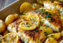 Portugiesischer Ofenfisch mit Kartoffeln