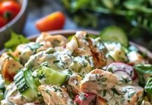 Griechischer Hahnchen Salat Mit 200 G Tzatziki