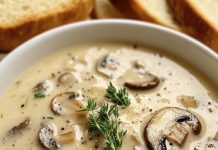 Ultracremige Suppe in 20 Minuten mit 500 g Champignons!