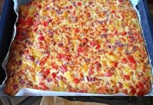 Schüttelpizza mit 250 g Salami ein Blitzrezept für jeden Tag!