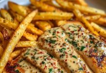 Hähnchenfilet in cremiger Knoblauchsauce ein Blitzgericht in 20 Minuten!