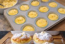 Ich verühre Vanillepudding mit 450g Quark, Muffins in 5 Minuten!