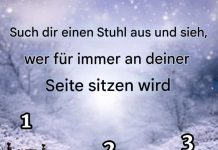 Such dir einen Stuhl aus und sieh, wer für immer an deiner Seite sitzen wird