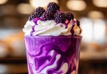 Blaubeer Latte – so cremig & unfassbar lecker