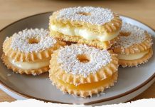 Kokosplätzchen mit weißer Schokoladenfüllung – zart, cremig & unwiderstehlich!