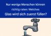 Rätsel: Welches Glas wird zuerst gefüllt? 7 Gläser