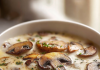 Proteinreiche Champignon-Suppe mit Hüttenkäse