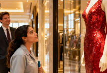 „Sieben Jahre nach der Scheidung fand er seine Ex-Frau als Reinigungskraft – still blickte sie auf ein Kleid im Wert von einer Million Dollar hinter einem Schaufenster.“