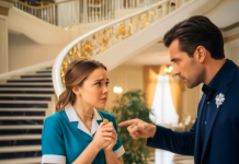 „Du hast den Anhänger meiner Mutter gestohlen“, sagte der Millionär zur neuen Reinigungskraft, ohne die WAHRHEIT zu ahnen… 😲😲😲