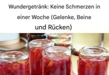 Wundergetränk: Keine Schmerzen in einer Woche (Gelenke, Beine und Rücken)