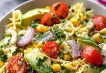 Alles nur 300 Kalorien, Nudel Avocadosalat ein gesunder Sattmacher