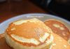 Die backe ich jede Woche, Pfannkuchen mit 250 ml Naturjoghurt!
