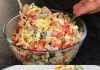Paprika Gouda Salat mit 100g Fleischwurst in 15 Minuten