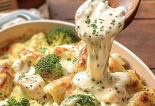 Hähnchen-Brokkoli-Auflauf Alfredo