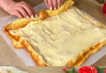 Pfannkuchen-Rollen mit Joghurt-Creme-Füllung