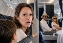 Drei Jahre lang glaubte ich, eine Witwe zu sein, die ihren Sohn allein großzieht. Doch dann zeigte mein neunjähriger Sohn im Flugzeug auf einen Fremden und flüsterte vier Worte, die mir das Blut in den Adern gefrieren ließen: